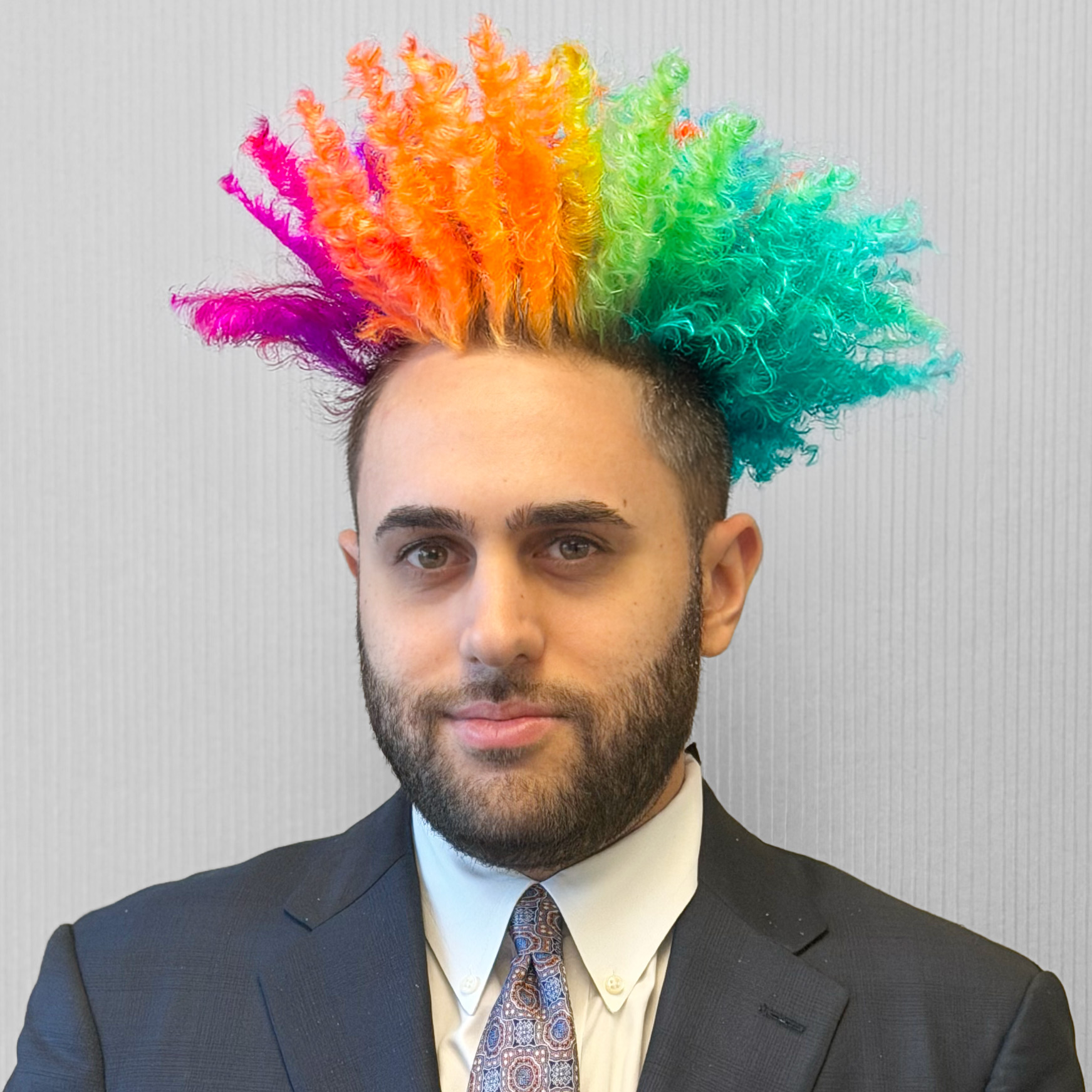 Jesse Young with an AI generated haircut