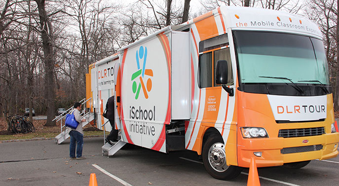 The iSchool Initiative brought a 38-foot Digital Learning Revolution Tour bus that functions as a mobile classroom. Attendees had the opportunity to visit and see the potential of technology in education first hand.
