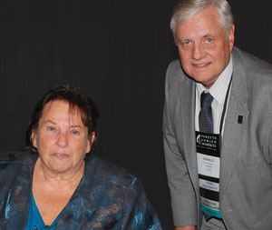 NJSBA Board Member of the Year Helen Kirsch with Donald Webster, Jr., NJSBA president at Workshop 2015.