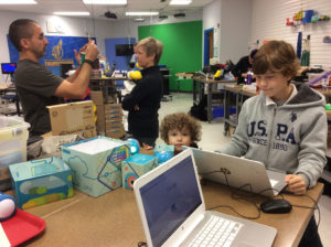 Students work in the Digital Shop at Northfield Community Middle School.