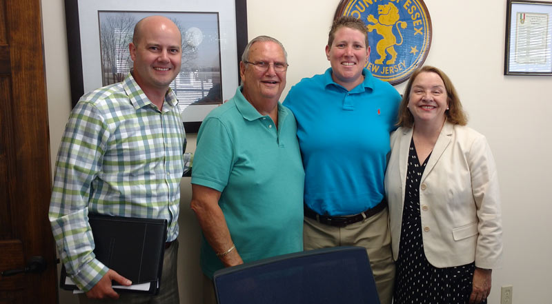 Pictured at a recent meeting were (L to R) Jonathan Pushman, NJSBA legislative advocate; Assemblyman Ralph Caputo, (D-Essex); Jill Fischman, Bloomfield board member and NJSBA Legislative Committee member; and Betsy Ginsburg, Glen Ridge board president and executive director of the Garden State Coalition of Schools.