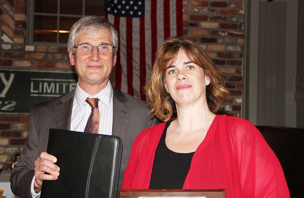Stella Dunn, member of the Newton Board of Education, earned the designation of Certified Board Leader from NJSBA’s Board Member Academy. That designation is the highest level of individual certification available from the Board Member Academy. She is pictured here (at right) with Ray Pinney, NJSBA director of member engagement.