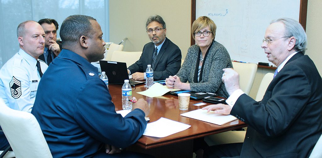 Larry meets with air force