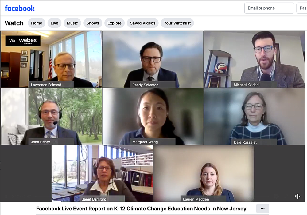 Facebook Live on Climate Education Report
