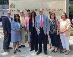 Pictured left to right are Raymond Wiss, Rochelle Hendricks, Michael McClure, Tammy Smith, ELFNJ chairwoman Stephanie Fisher, ELFNJ CEO; Dr. Lawrence S. Feinsod; ELFNJ Director Patrice Maillet; Maria Alamo; and Hope Blackburn. 