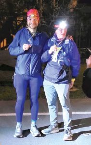 Anthony Certa and Ray Pinney at finish line