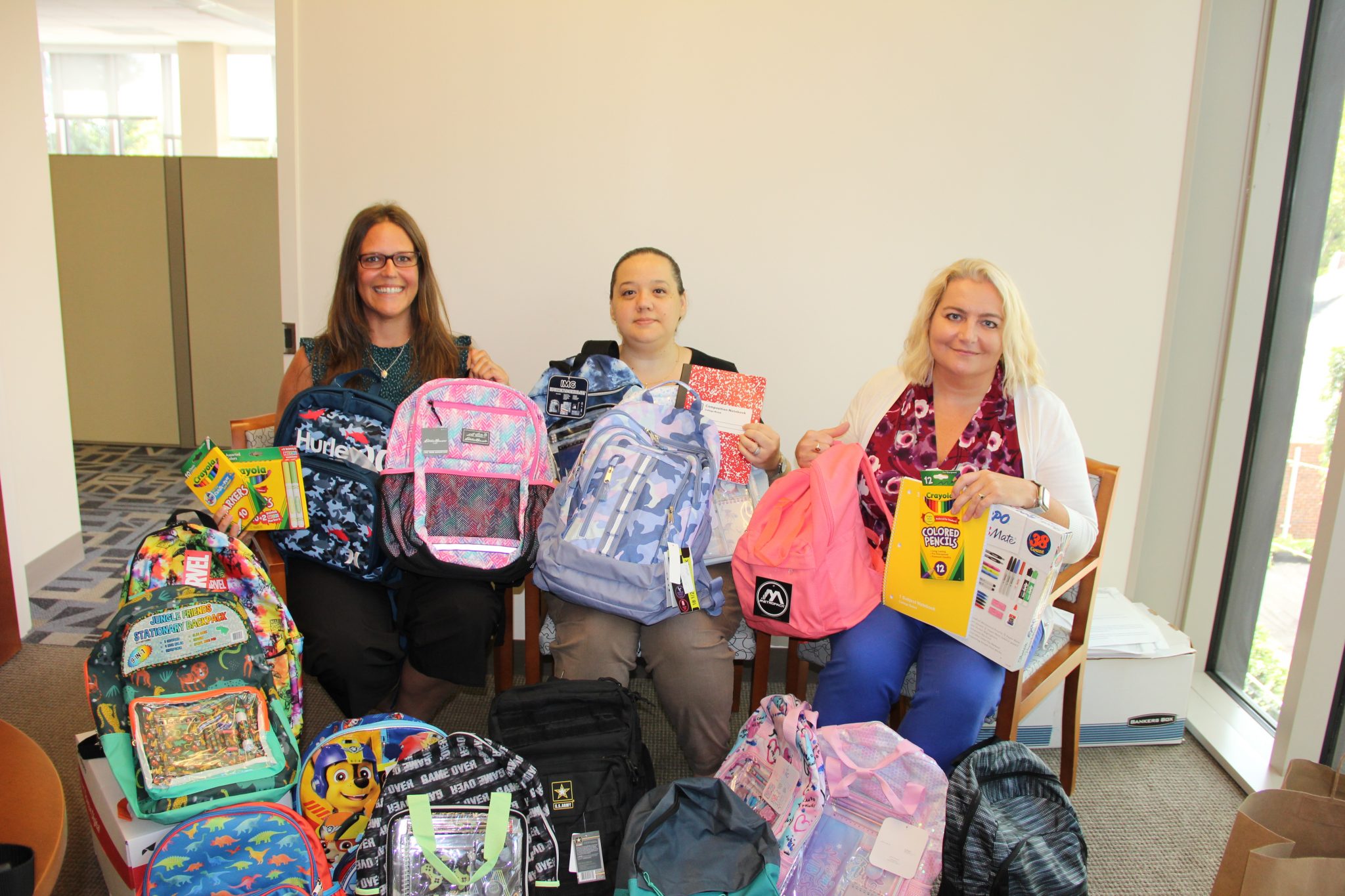NJSBA Collects Backpack Donations for Boys & Girls Clubs of Mercer