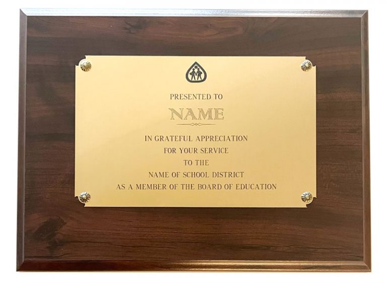 Plaques New Jersey School Boards Association