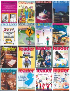 collage of past School Leader magazine covers