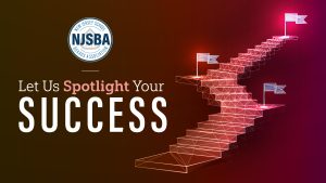 I illustration of digital looking staircase with success flags with the text "let us spotlight your success"