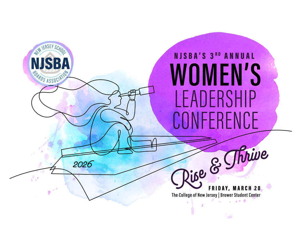 logo for 2026 Women's Leadership Conference, depicting the drawing of a woman looking through a telescope.