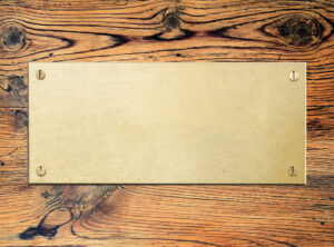 close up of an award blank award plaque